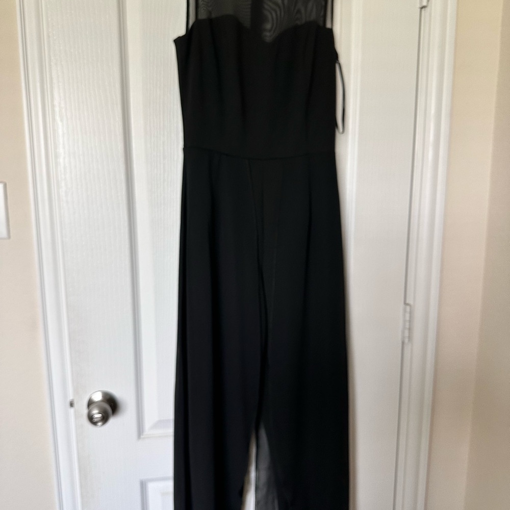Enfocus Studio Black Jumpsuit Classic Minimalist Design Size 6